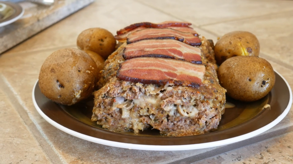 Mushroom Swiss Bacon Meatloaf